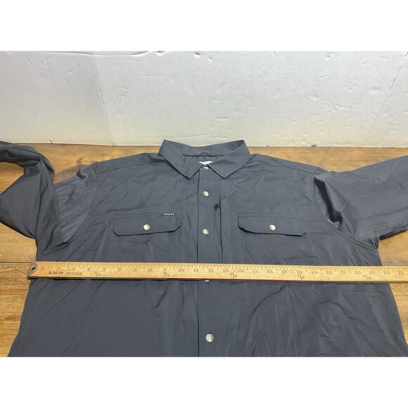 Poncho Shirt Mens XL Black Slim Fit Long Sleeve Performance Fishing Magnetic - Picture 8 of 13